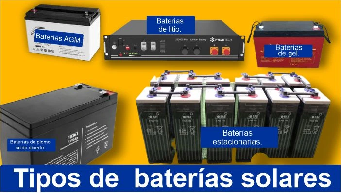 Tipos de baterías para placas solares